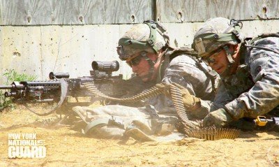 FORT DRUM �&ldquo; Infantrymen from Alpha Company, 2nd Battalion, 108th Infantry Regiment participate in a company field training exercise here May 20. The exercise, which involved being dropped off by helicopter at a landing zone and subsequently attacking an enemy stronghold, is part of a larger Battalion-level operation which was used to help prepare the unit for its upcoming rotation at the Joint Readiness Training Center scheduled for later this year. 
