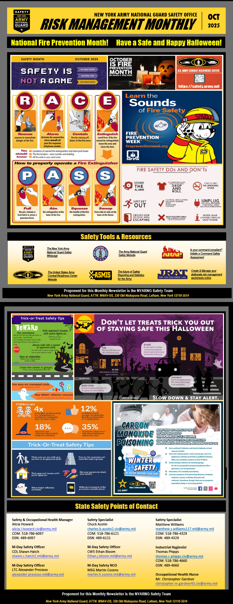 NYARNG October Safety Message