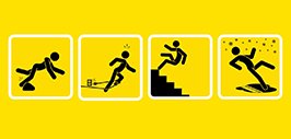 Slip, Trip & Fall Awareness Safety Message graphic