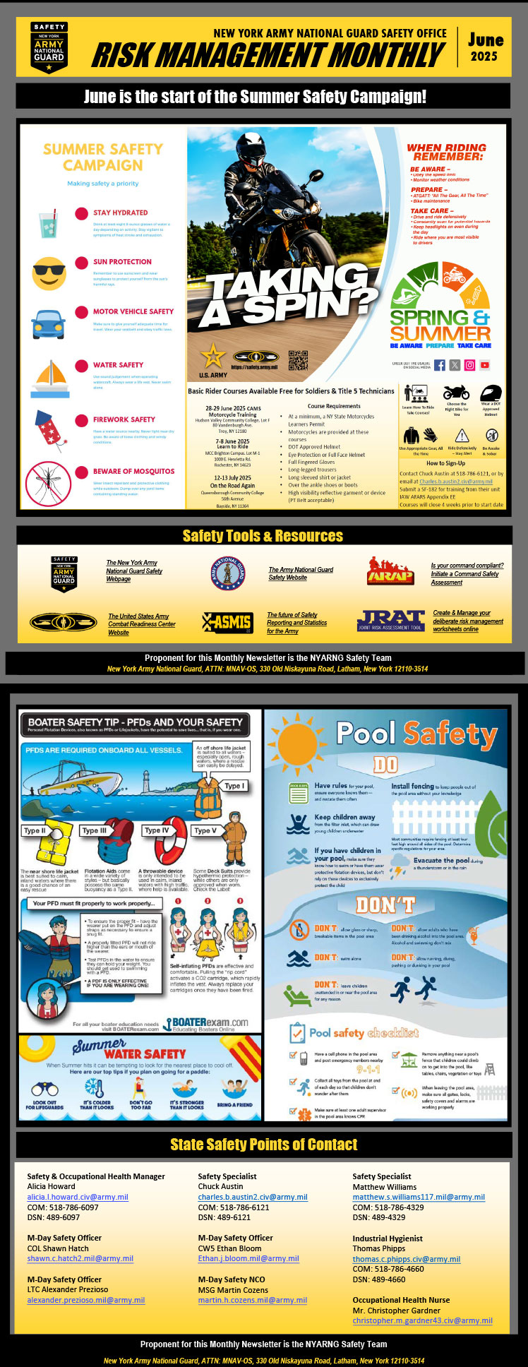 NYARNG June 2025 Safety Message