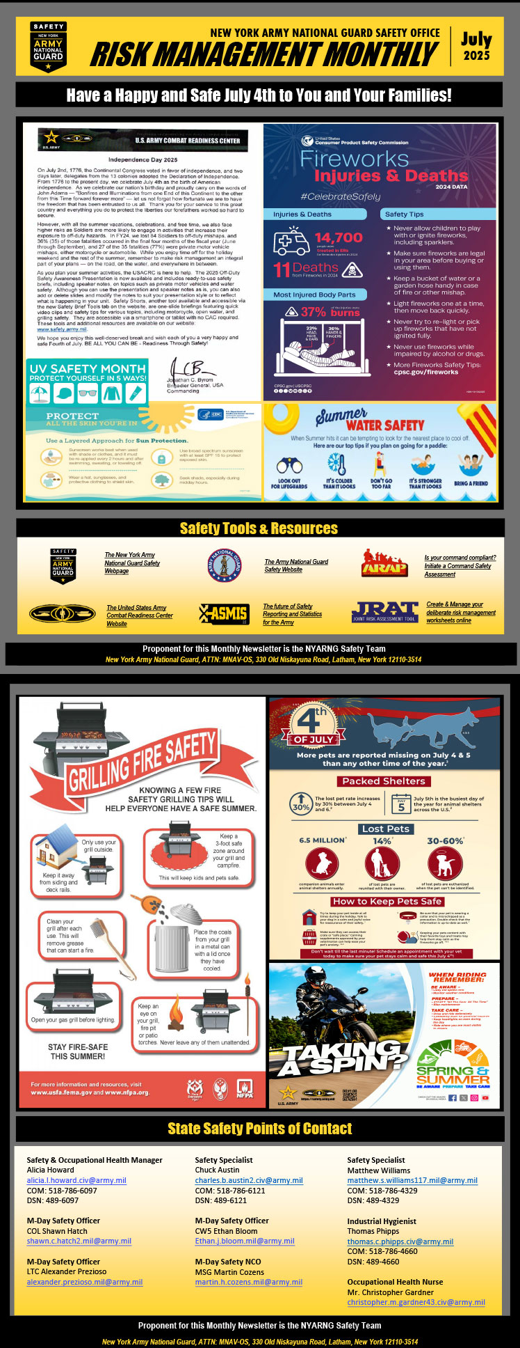 NYARNG July 2025 Safety Message
