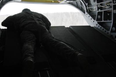 Chinook crew executes smooth landing--on top of a building