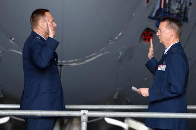 Stewart Air National Guard Base commander promoted to the rank of Brigadier General in a military ceremony.