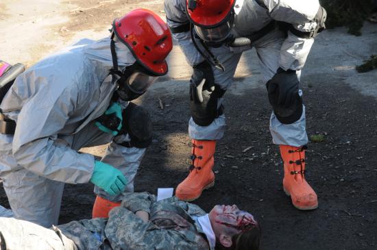 New York National Guard First Responders take over downtown Kingston