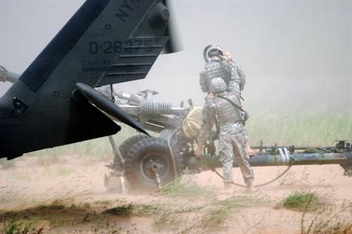 1-258th Artillerymen Conduct Artillery Raid Training at AT