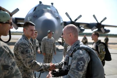 Air National Guard Command Chief visits the 106th Rescue Wing