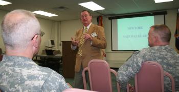 National Guard Association Leader Speaks to 42nd Infantry Division Soldiers